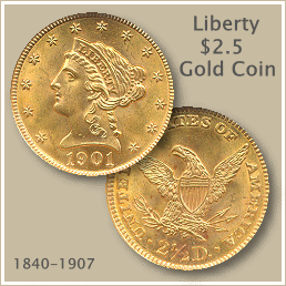 Liberty $2.5 Dollar Gold Coin