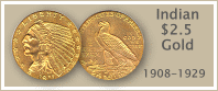 Go to...  Indian 2.5 Dollar Gold Coin Values