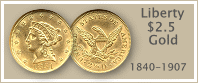Go to...  Liberty 2.5 Dollar Gold Coin Values