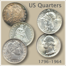 Uncirculated Bust, Seated Liberty, Barber, Standing Liberty and Washington Quarter