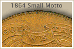 Small Motto 1864 2 Cent