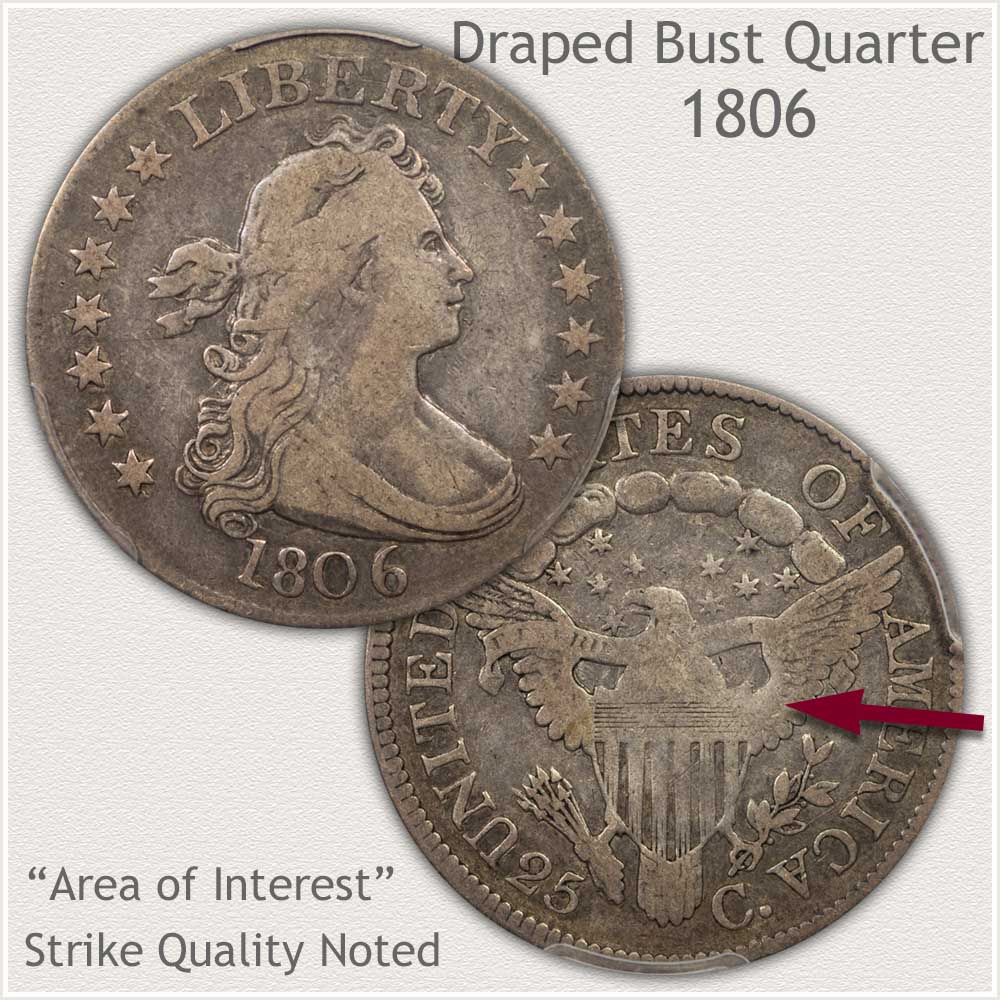 1806 Fine Grade Bust Quarter