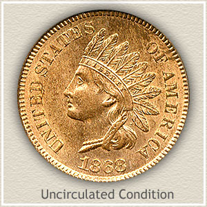 1868 Indian Head Penny Uncirculated Condition