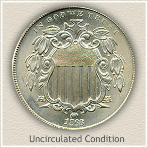 1868 Nickel Uncirculated Condition