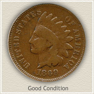 1869 Indian Head Penny Good Condition