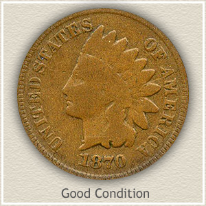 1870 Indian Head Penny Good Condition