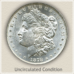 1878 Morgan Silver Dollar Uncirculated Condition