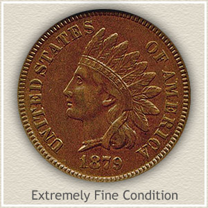 1879 Indian Head Penny Extremely Fine Condition