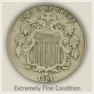 1881 Shield Nickel | Extremely Fine Condition