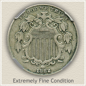 1882 Shield Nickel Extremely Fine Condition