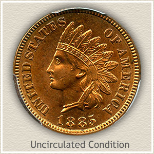 1885 Indian Head Penny Uncirculated Condition
