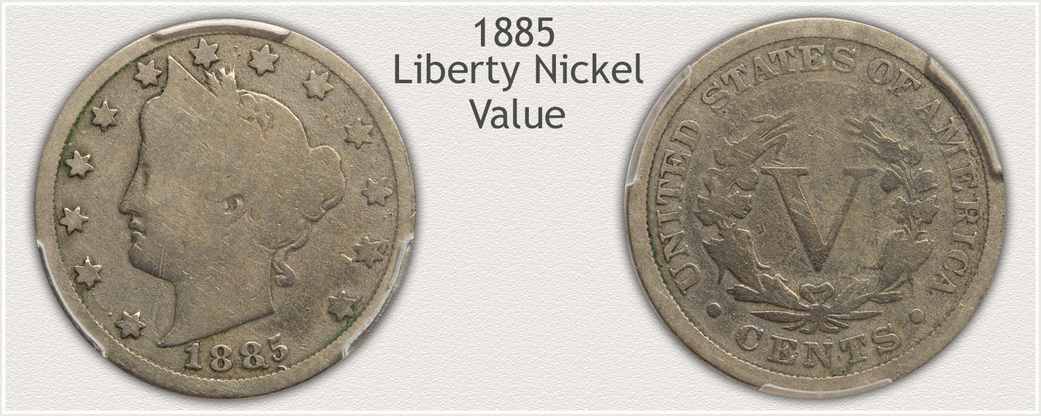 Obverse and Reverse of 1885 Liberty Nickel