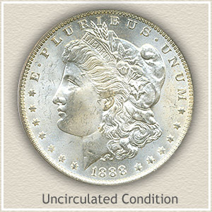 1888 Morgan Silver Dollar Uncirculated Condition