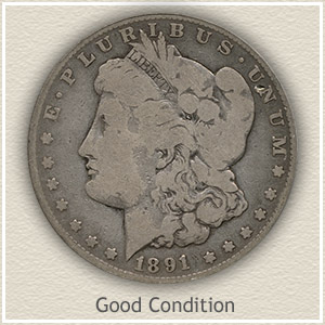 1891 Morgan Silver Dollar Good Condition