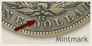 Mintmark Location 1892 Morgan Silver Dollar