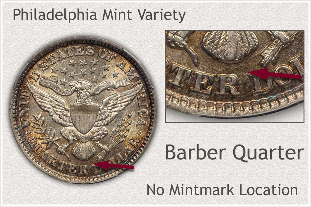 1892 No Mintmark Barber Quarter