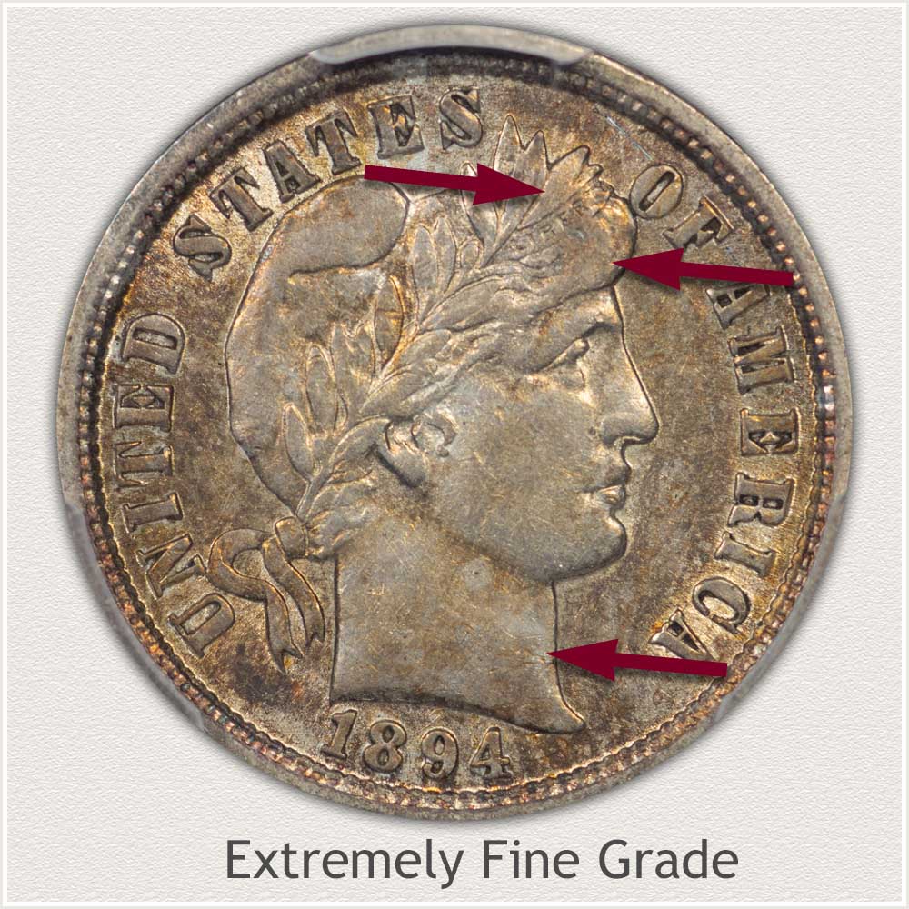 1894 Barber Dime Extremely Fine Grade
