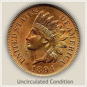 1894 Indian Head Penny Uncirculated Condition