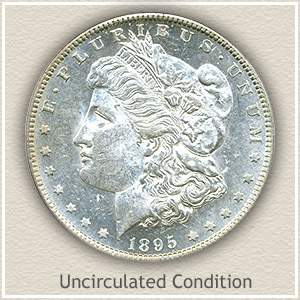1895 Morgan Silver Dollar Uncirculated Condition