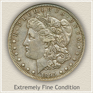 1895 Morgan Silver Dollar Extremely Fine Condition