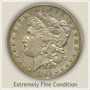1896 Morgan Silver Dollar Extremely Fine Condition