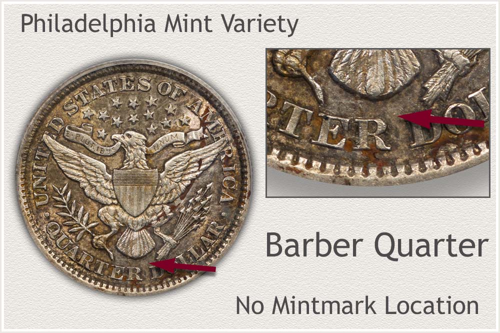 1898 No Mintmark Barber Quarter