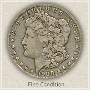 1900 Morgan Silver Dollar Fine Condition