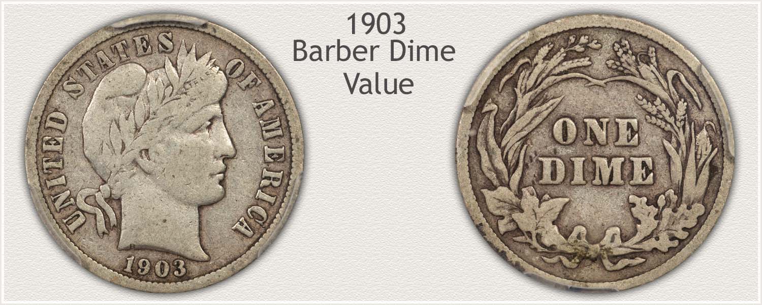 1903 Dime - Barber Dime Series - Obverse and Reverse View
