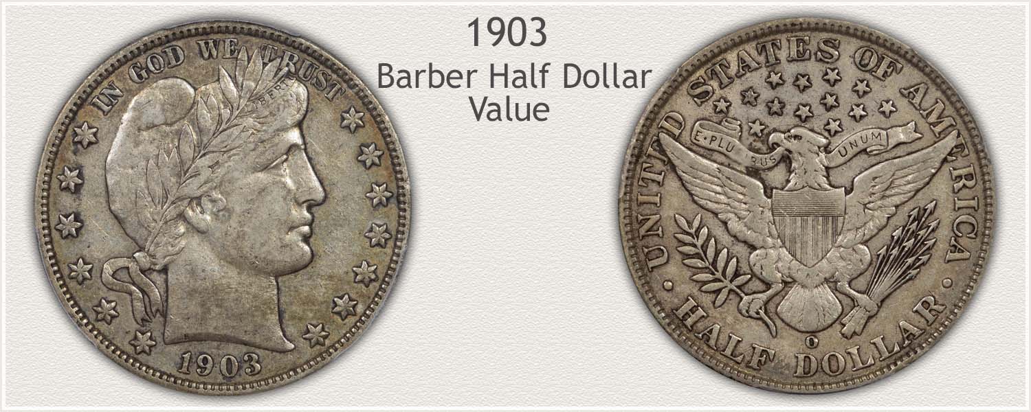 1903 Half Dollar - Barber Half Dollar Series - Obverse and Reverse View