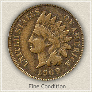 1909 Indian Head Penny Fine Condition