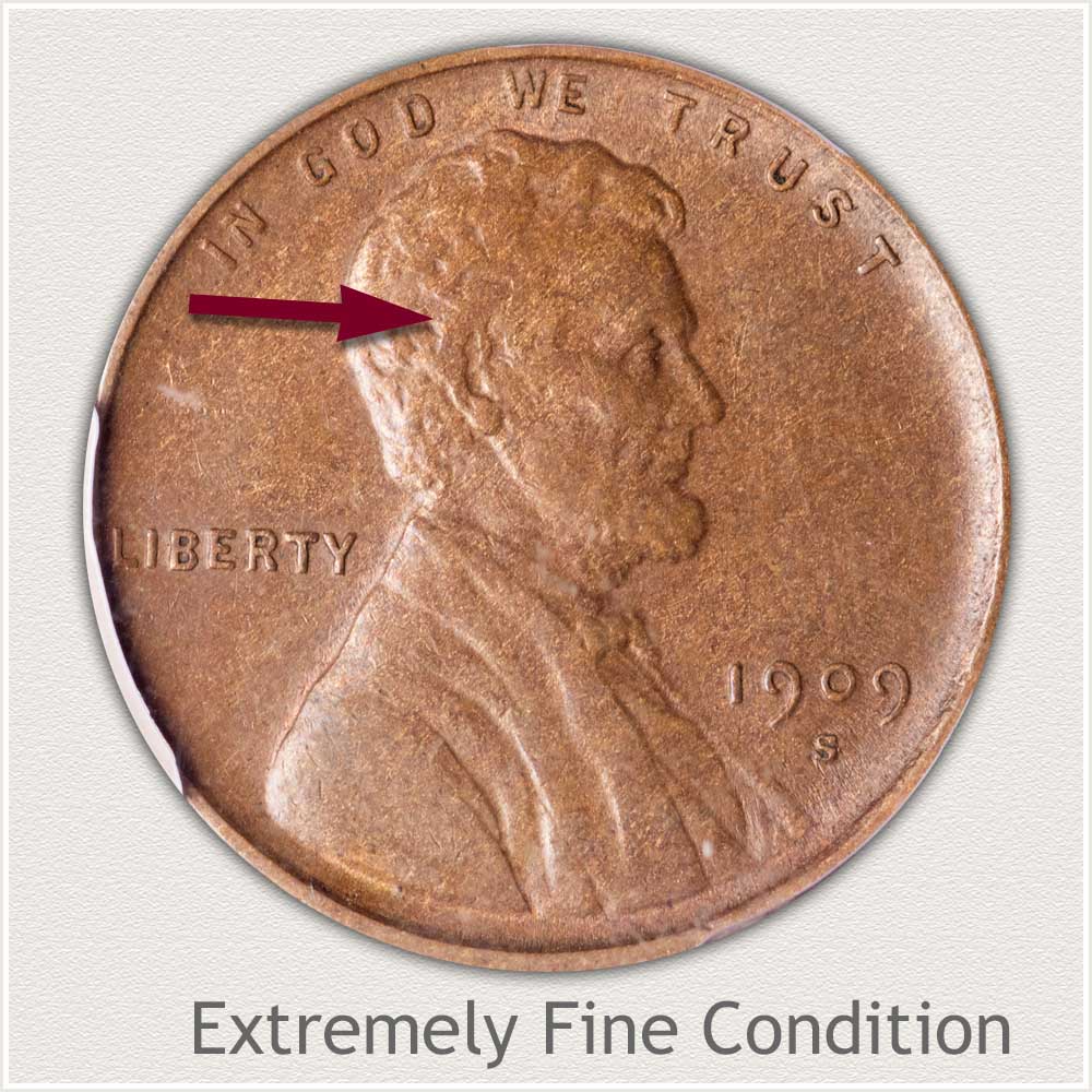 Extremely Fine Grade 1909 Lincoln Penny