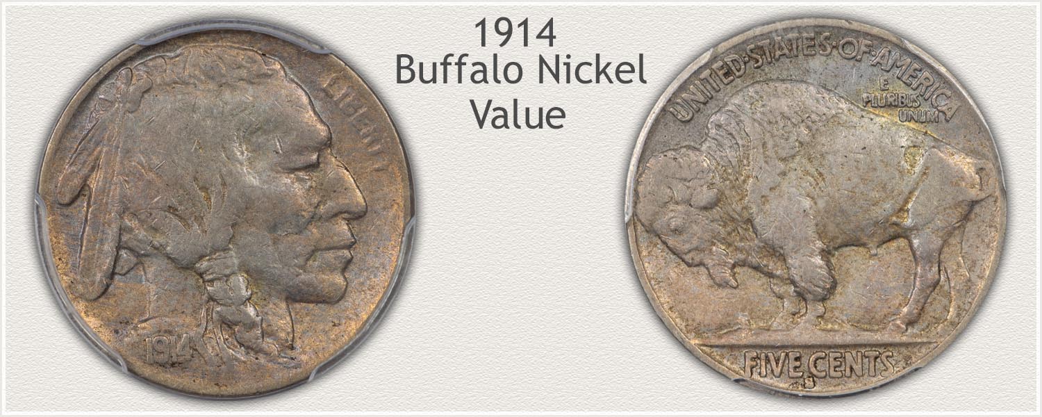 Obverse and Reverse of a 1914 Buffalo Nickel