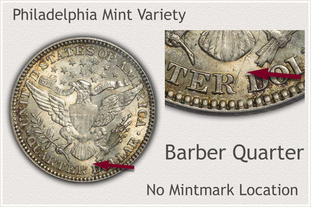 No Mintmark 1914 Barber Quarter