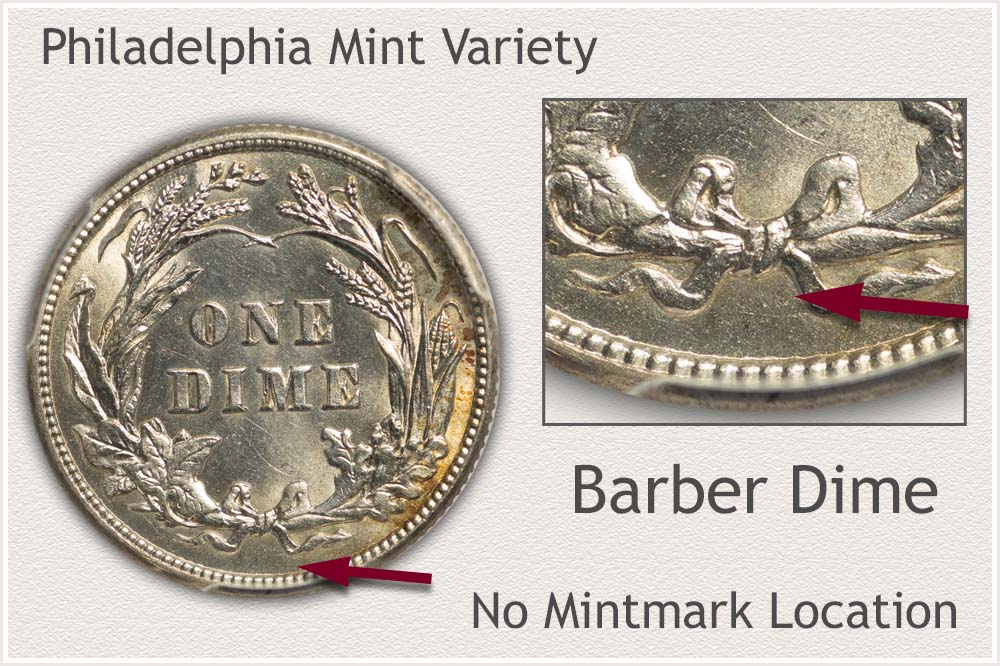 1915 No Mintmark Barber Dime