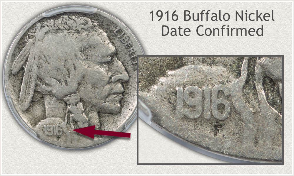 Location of Date on a Buffalo Nickel