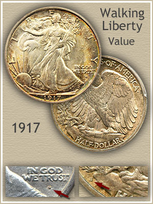 Uncirculated 1917 Half Dollar Value