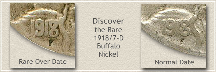 1918/17 Nickel Over Date