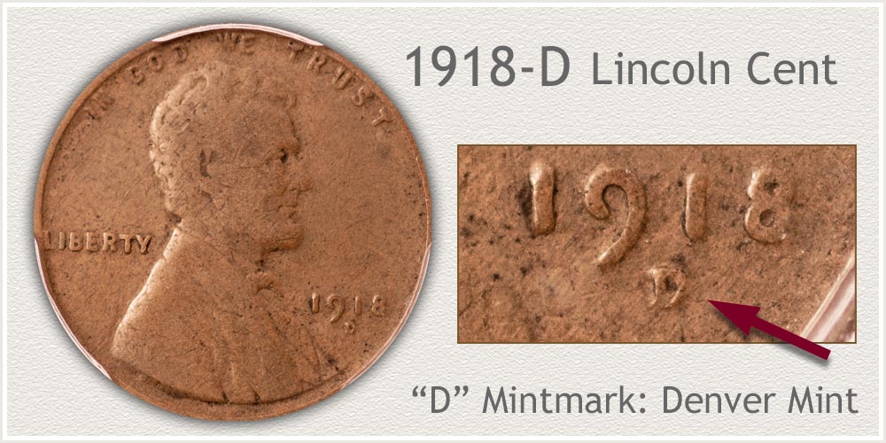 1918 D Wheat Copper Penny