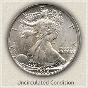 1918 Half Dollar Uncirculated Condition