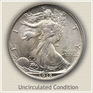 1918 Half Dollar Value Chart