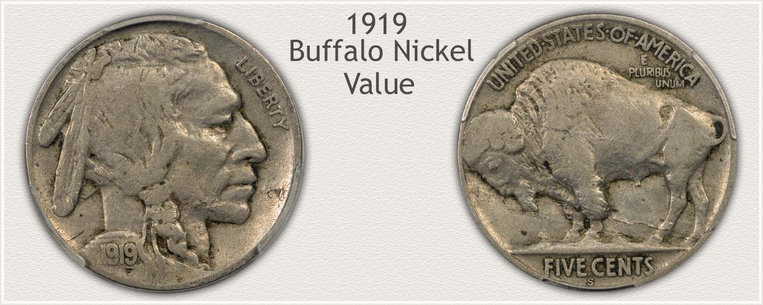 Obverse and Reverse of a 1919 Buffalo Nickel