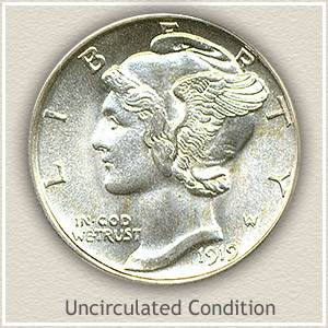 1919 Dime Uncirculated Condition