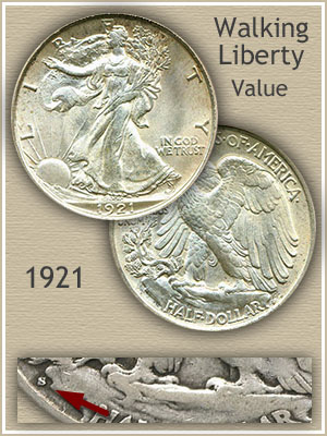 Uncirculated 1921 Half Dollar Value