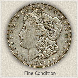 1921 D Morgan Silver Dollar Value Chart