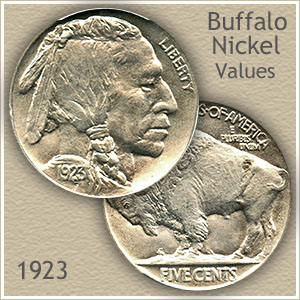 Antique Indian Head Buffalo Nickel 1923 