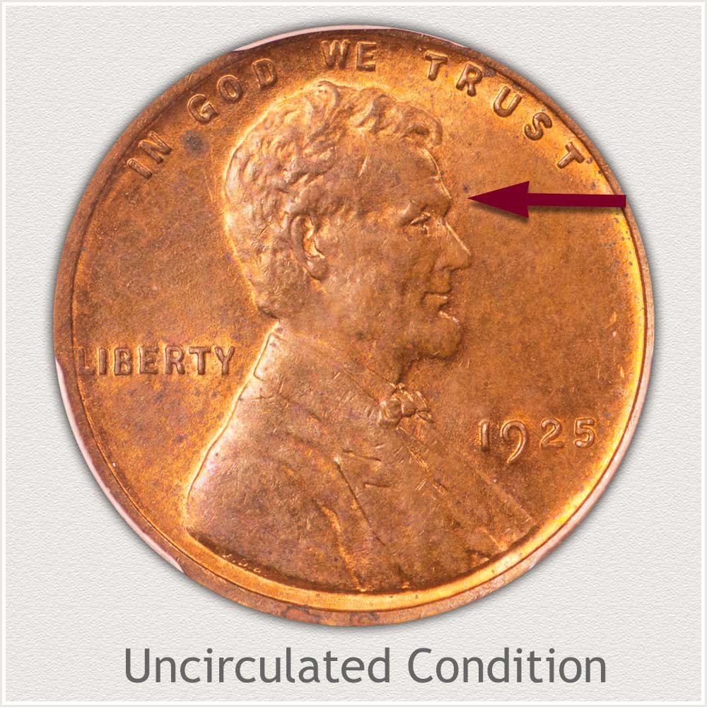 Uncirculated Grade 1925 Lincoln Penny