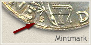 1927 Dime S Mintmark Location