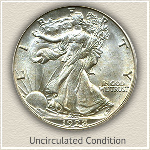 1928 Half Dollar Uncirculated Condition