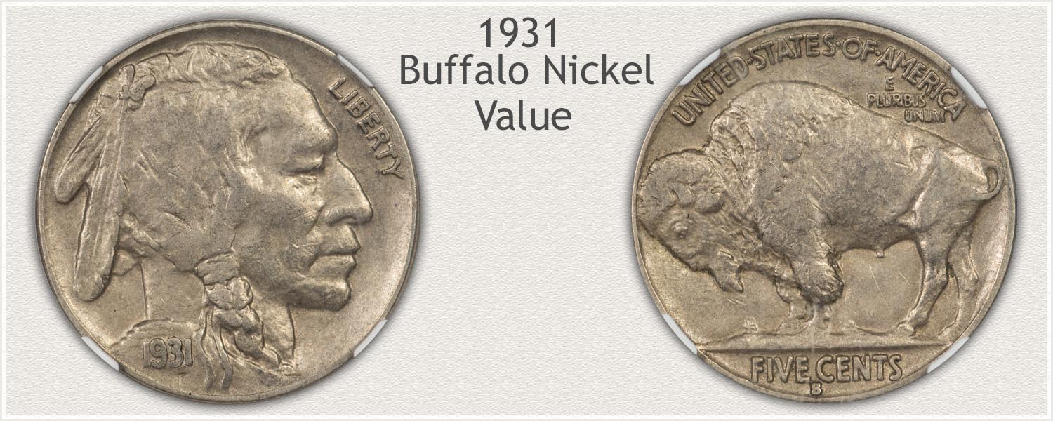 Obverse and Reverse View of a 1931 Buffalo Nickel