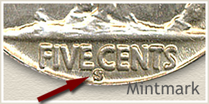 1931 Nickel S Mintmark Location